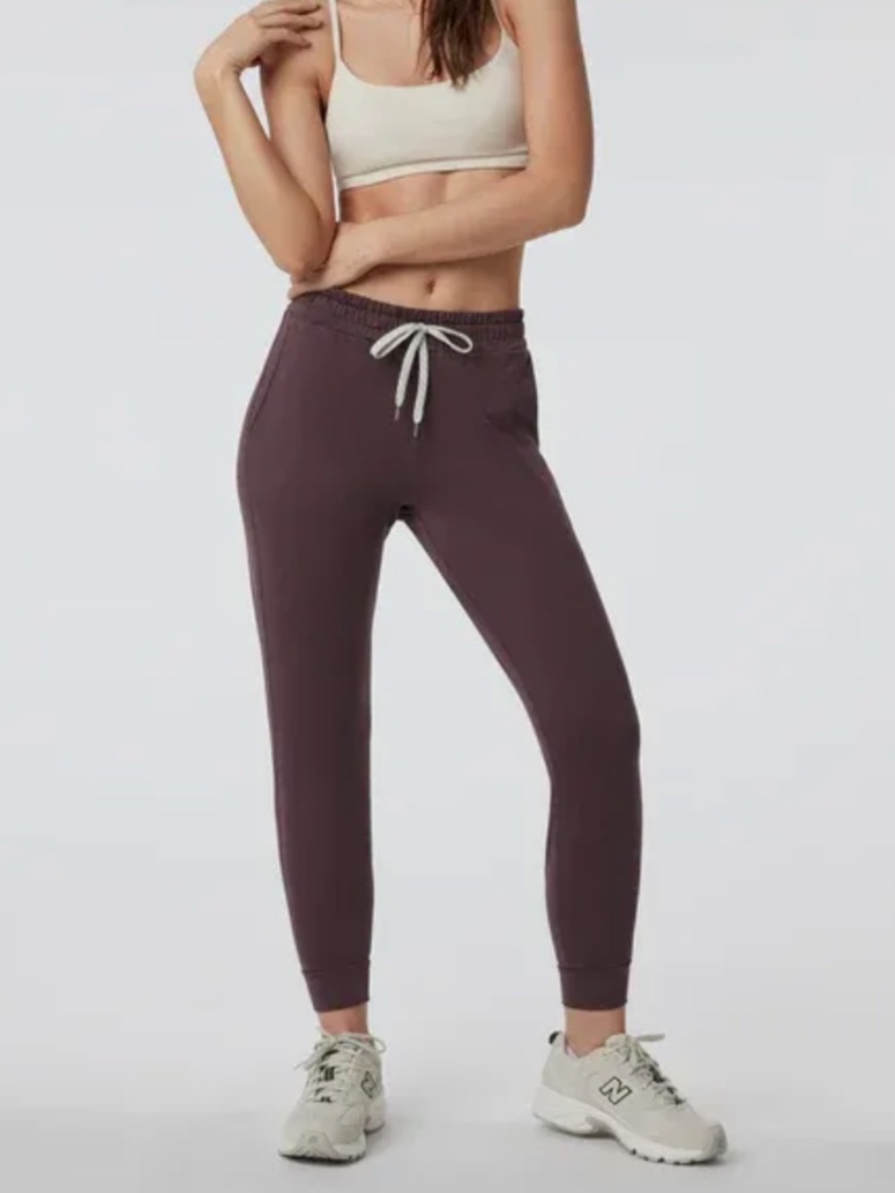Viori Brown Drawstring Jogger Pants (M)